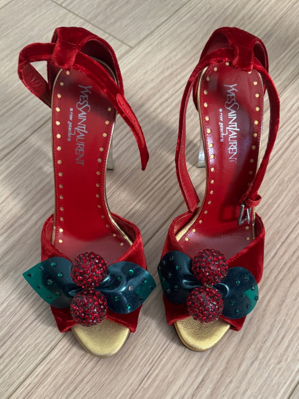 Yves Saint Laurent x Tom Ford vintage red cherry heels